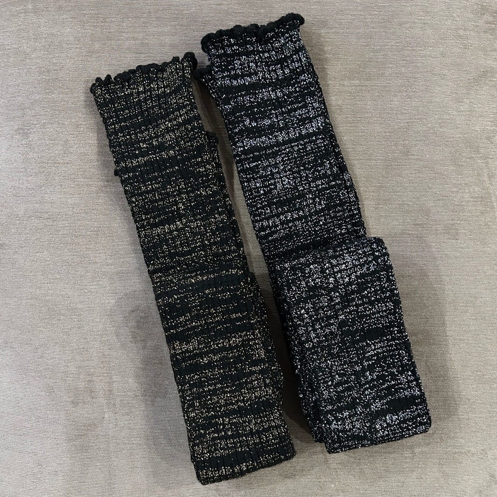 Sparkly Leg Warmers - 2 Pairs - Gold & Silver - NWOT